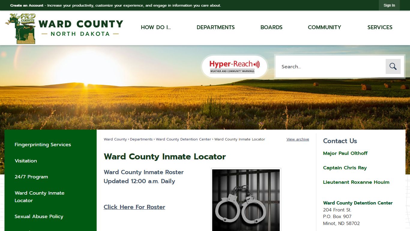 Ward County Inmate Locator | Ward County, ND - Official ...