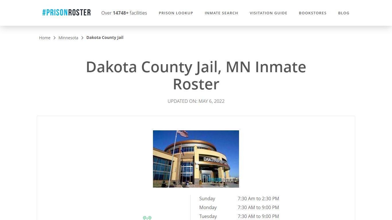 Dakota County Jail, MN Inmate Roster - Inmate Locator